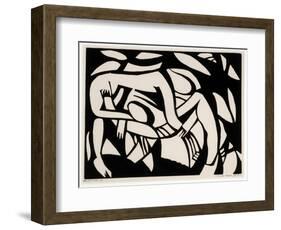 Wrestlers, c.1914-Henri Gaudier-brzeska-Framed Giclee Print