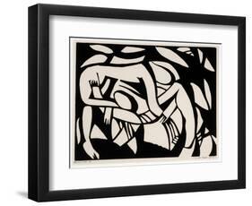 Wrestlers, c.1914-Henri Gaudier-brzeska-Framed Giclee Print