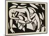 Wrestlers, c.1914-Henri Gaudier-brzeska-Mounted Giclee Print