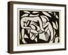 Wrestlers, c.1914-Henri Gaudier-brzeska-Framed Giclee Print