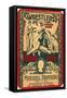 Wrestlers Olive Oil Label-null-Framed Stretched Canvas