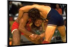Wrestlers Wayne Wells and Ali Demirtas in Action at the Summer Olympics-Co Rentmeester-Mounted Photographic Print