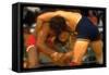 Wrestlers Wayne Wells and Ali Demirtas in Action at the Summer Olympics-Co Rentmeester-Framed Stretched Canvas