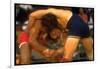 Wrestlers Wayne Wells and Ali Demirtas in Action at the Summer Olympics-Co Rentmeester-Framed Premium Photographic Print