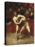 Wrestlers-Alexandre Falguière-Stretched Canvas