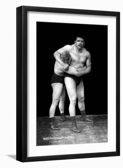 Wrestling Headlock-null-Framed Art Print