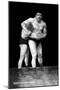 Wrestling Headlock-null-Mounted Art Print