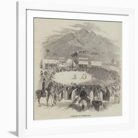 Wrestling in Cumberland-null-Framed Giclee Print