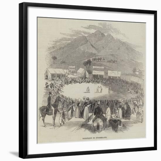 Wrestling in Cumberland-null-Framed Giclee Print