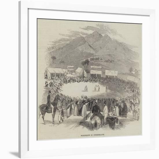 Wrestling in Cumberland-null-Framed Giclee Print