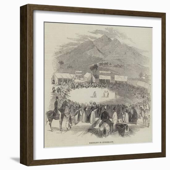 Wrestling in Cumberland-null-Framed Giclee Print