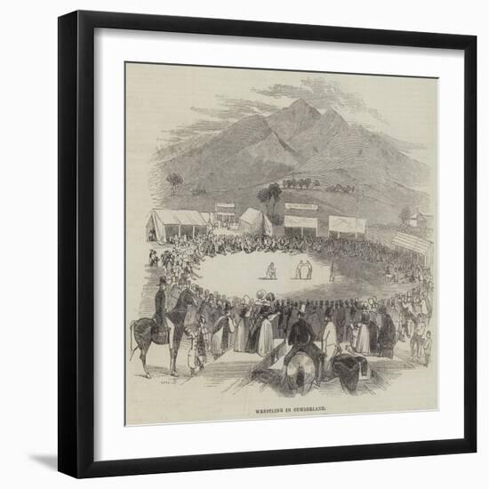 Wrestling in Cumberland-null-Framed Giclee Print