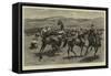 Wrestling on Horseback-William Small-Framed Stretched Canvas