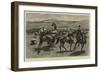 Wrestling on Horseback-William Small-Framed Giclee Print