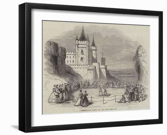 Wrestling Scene in As You Like It-null-Framed Giclee Print