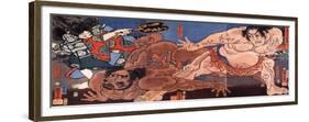 Wrestling Sumo-Kuniyoshi Utagawa-Framed Premium Giclee Print