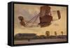Wright Biplane-null-Framed Stretched Canvas