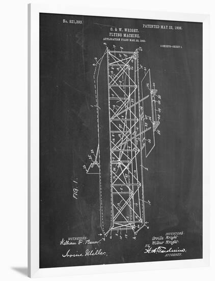 Wright Brother's Flying Machine Patent-null-Framed Art Print