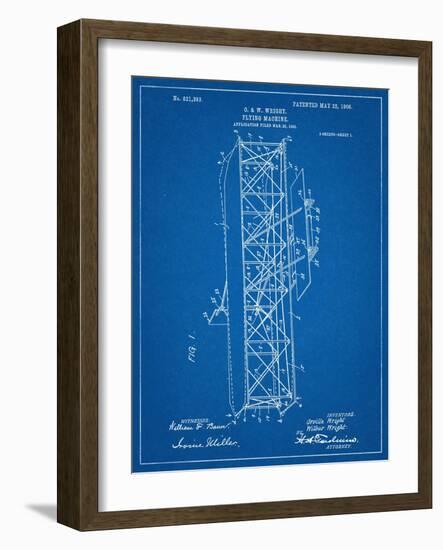 Wright Brother's Flying Machine Patent-null-Framed Art Print