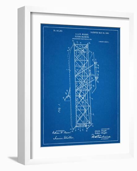 Wright Brother's Flying Machine Patent-null-Framed Art Print