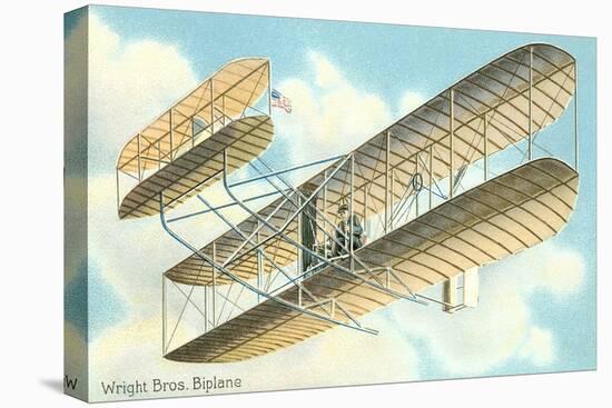 Wright Brothers Bi-plane-null-Stretched Canvas