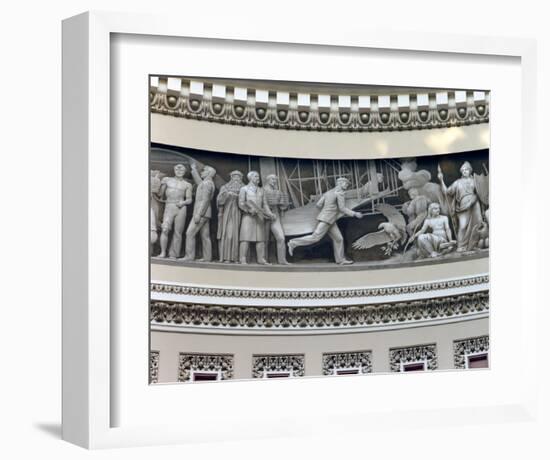 Wright Brothers frieze in U.S. Capitol dome, Washington, D.C.-Carol Highsmith-Framed Art Print