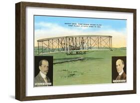 Wright Brothers, Kitty Hawk Flight-null-Framed Art Print