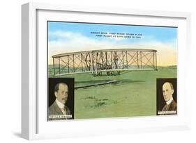 Wright Brothers, Kitty Hawk Flight-null-Framed Art Print