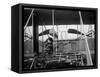 Wright Brothers Plane with Pilot and Passenger Seats Photograph - Dayton, OH-Lantern Press-Framed Stretched Canvas