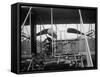 Wright Brothers Plane with Pilot and Passenger Seats Photograph - Dayton, OH-Lantern Press-Framed Stretched Canvas