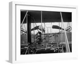 Wright Brothers Plane with Pilot and Passenger Seats Photograph - Dayton, OH-Lantern Press-Framed Art Print