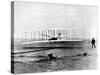 Wright Brothers Wilbur and Orville with 1903 Airplane "Kitty Hawk" on First Flight-null-Stretched Canvas