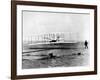 Wright Brothers Wilbur and Orville with 1903 Airplane "Kitty Hawk" on First Flight-null-Framed Premium Photographic Print