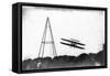Wright in Early Military Plane Photograph - Fort Meyer, VA-Lantern Press-Framed Stretched Canvas