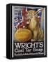 Wright's Coal Tar Soap: Britain's Might is (W)Right-null-Framed Stretched Canvas