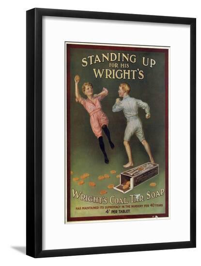 Wright's Coal Tar Soap - Standing Up for His Wright's--Framed Art Print