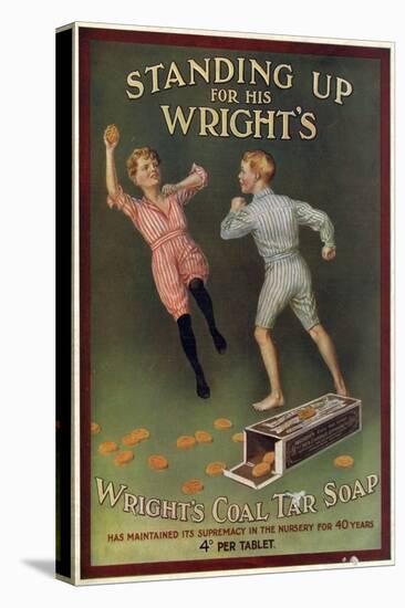 Wright's Coal Tar Soap - Standing Up for His Wright's-null-Stretched Canvas