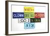 Wright When A Clown Dies-Gregory Constantine-Framed Giclee Print