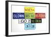 Wright When A Clown Dies-Gregory Constantine-Framed Giclee Print