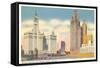 Wrigley Building and Tribune Tower, Chicago, Illinois-null-Framed Stretched Canvas