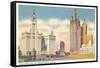 Wrigley Building and Tribune Tower, Chicago, Illinois-null-Framed Stretched Canvas