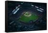 Wrigley Field from Overhead-null-Framed Stretched Canvas