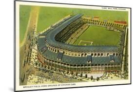 Wrigley Field, Home Grounds of Chicago Cubs-null-Mounted Art Print