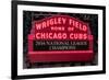 Wrigley Field Marquee Cubs Champs 2016 Front-Steve Gadomski-Framed Photographic Print