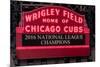 Wrigley Field Marquee Cubs Champs 2016 Front-Steve Gadomski-Mounted Photographic Print