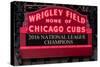 Wrigley Field Marquee Cubs Champs 2016 Front-Steve Gadomski-Stretched Canvas