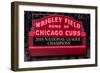 Wrigley Field Marquee Cubs Champs 2016 Front-Steve Gadomski-Framed Photographic Print