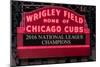 Wrigley Field Marquee Cubs Champs 2016 Front-Steve Gadomski-Mounted Photographic Print