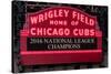 Wrigley Field Marquee Cubs Champs 2016 Front-Steve Gadomski-Stretched Canvas