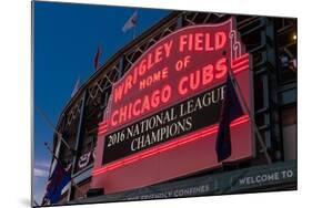 Wrigley Field Marquee Cubs National League Champs-Steve Gadomski-Mounted Photographic Print